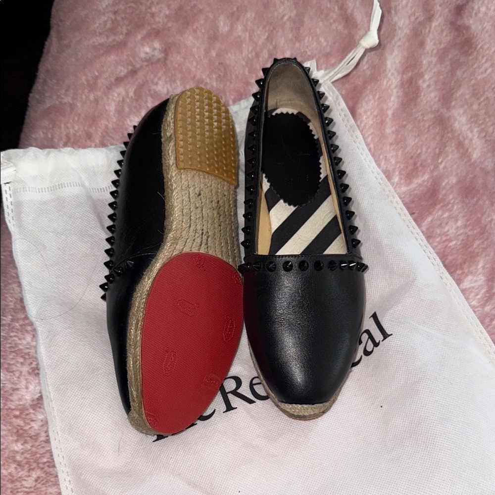 Stylish Black Espadrilles with Studded Detailing
